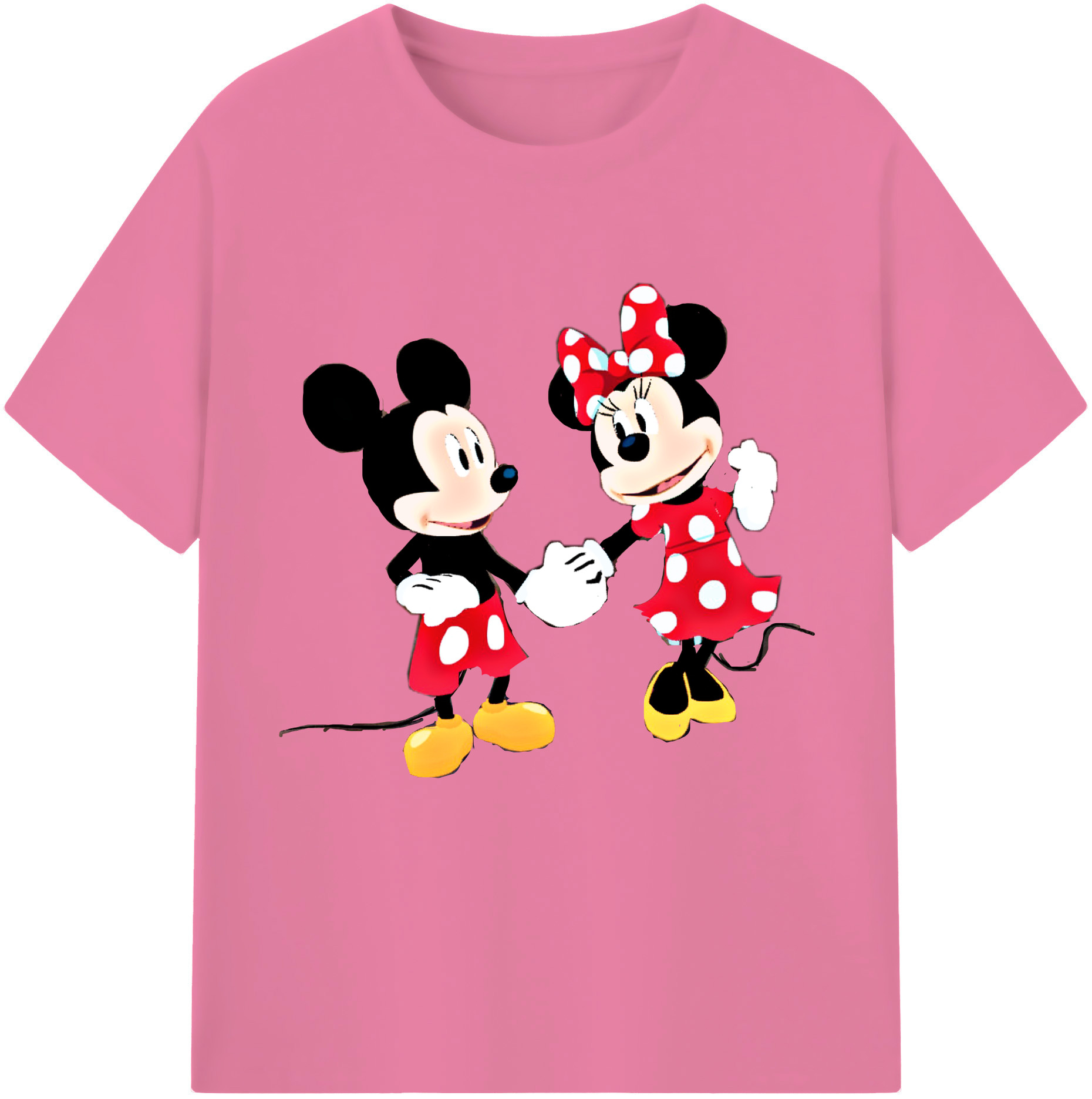 （画像用） ミッキーマウス Mickey Mouse 綿100％半袖Tシャツ（フロントプリント）